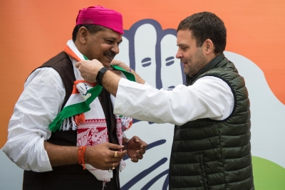 Kirti Azad Joins Congress Photo IANS