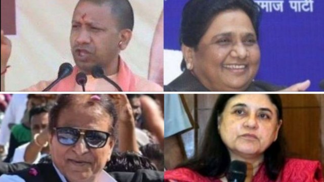 Azam, Maneka, Yogi, Mayawati, collage_640x360