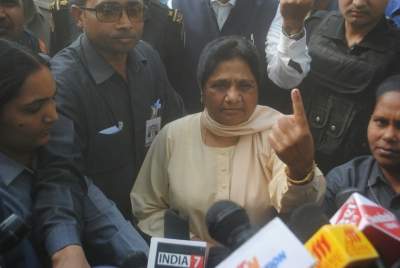 Mayawati Votes In Lucknow IANS May 6