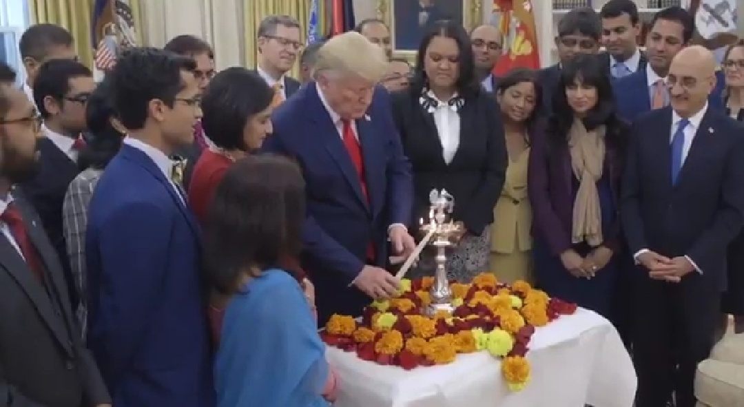 Donald Trump celebrates Diwali at Oval office