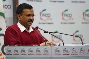 Arvind Kejriwal at an event in Delhi AAP Twitter Dec 13