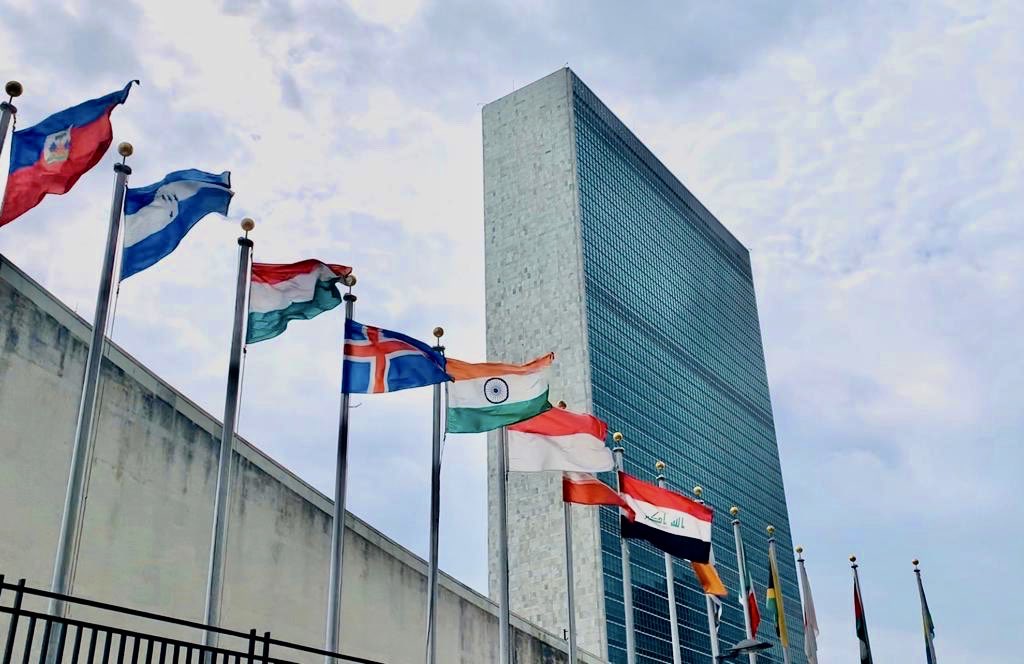 Indian Flag at UN Tweeted By Syed Akbaruddin
