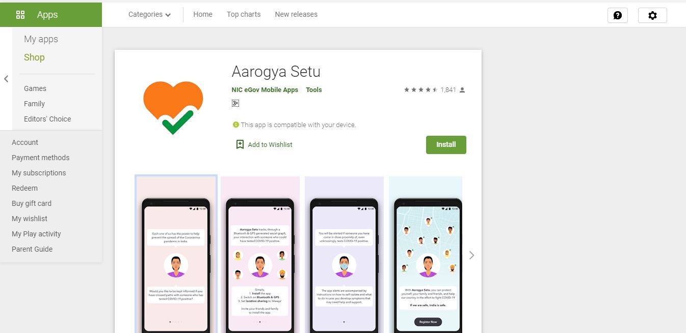 Aarogya Setu app