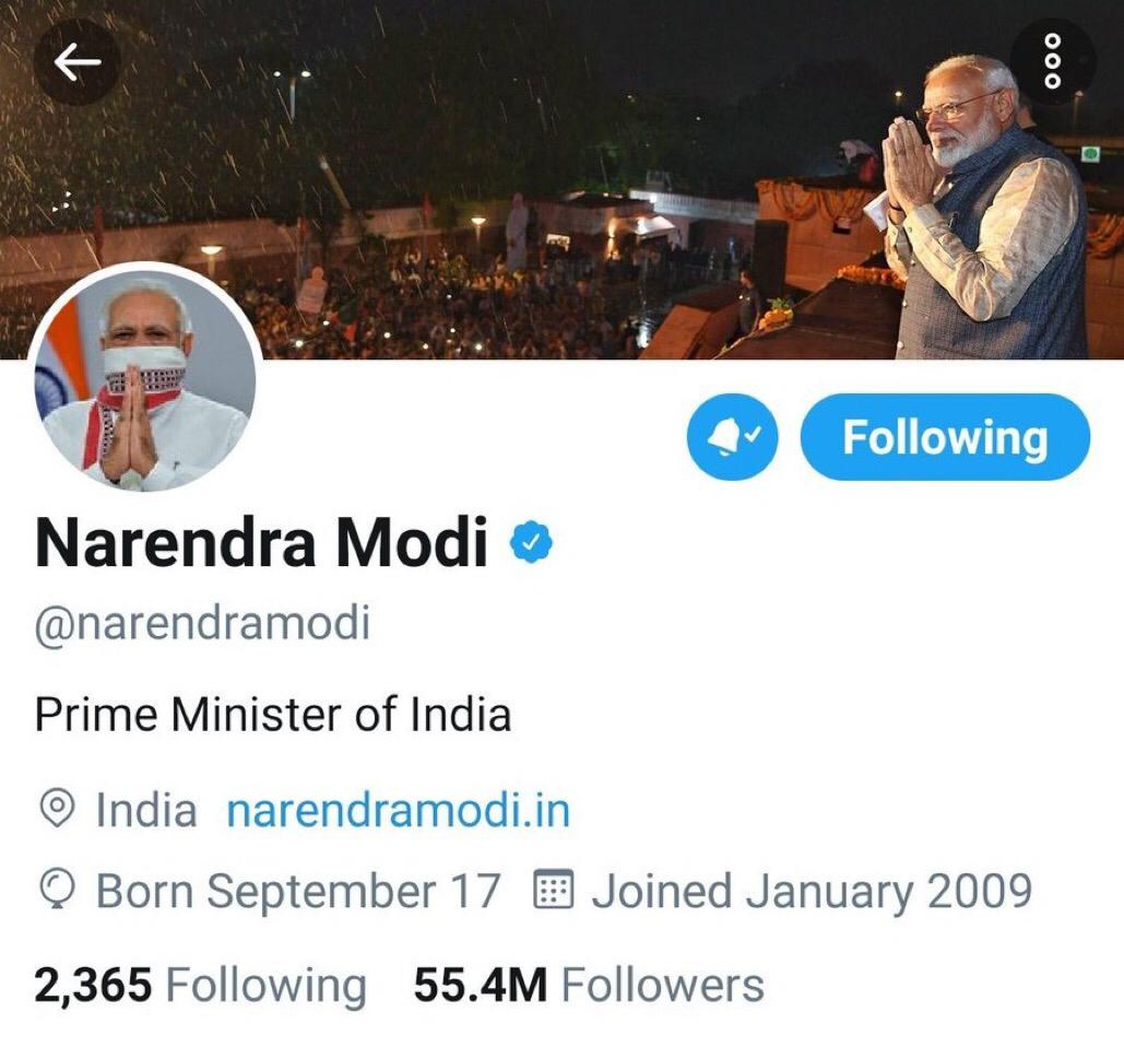 Narendra Modi changes DP for Corona awareness