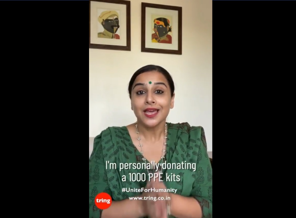 Vidya Balan Donates PPE Kits