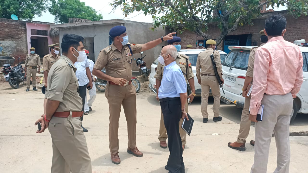Former judge Shashikant Agarwal visits Bikru village