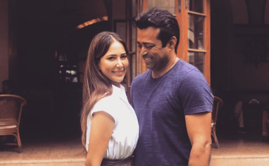 Kim Sharma and Leander Paes
