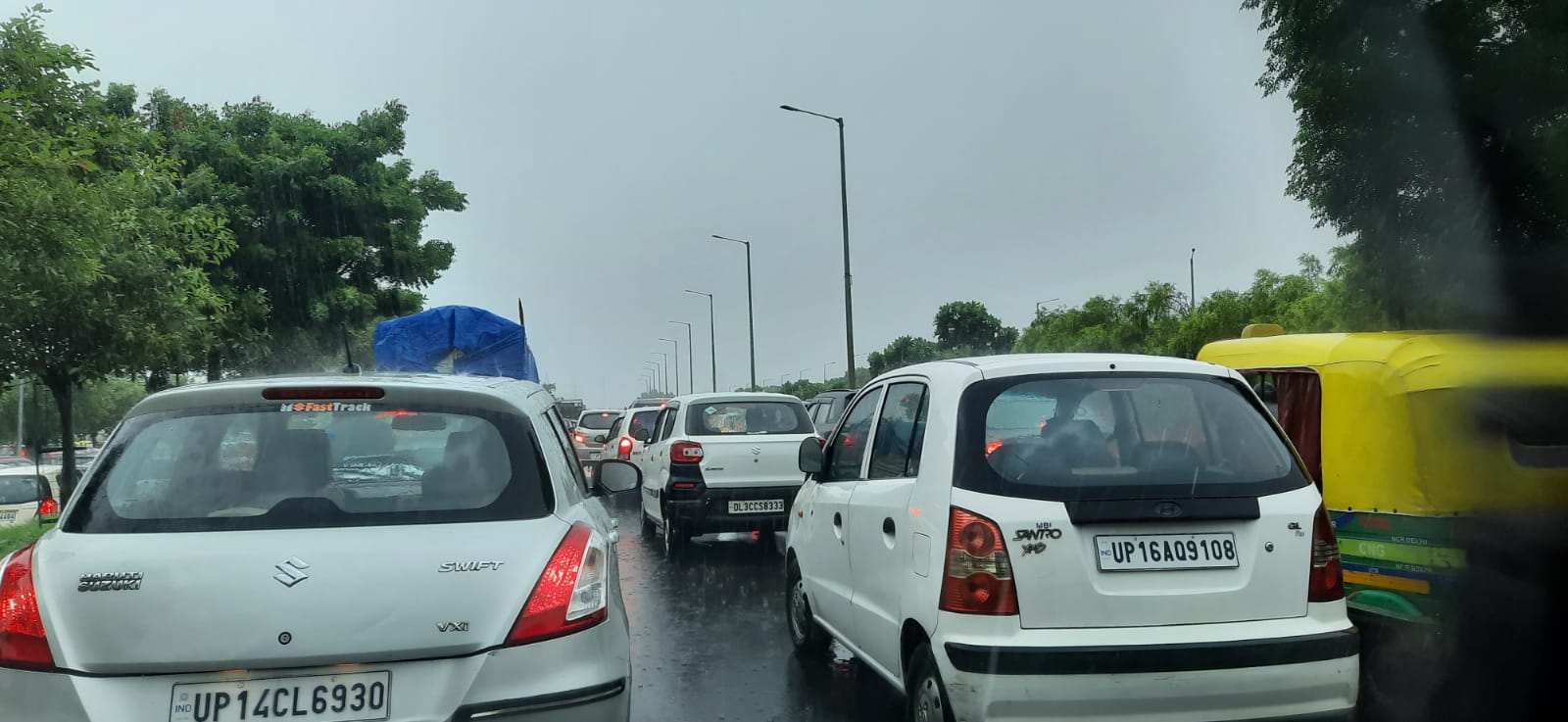 Traffic Jam Following Heavy Rains In Delhi 3
