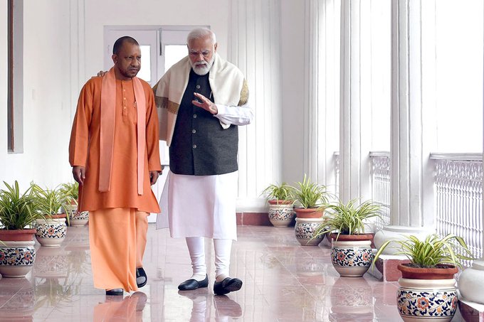 NARENDRA MODI AND YOGI ADITYANATH