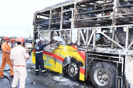 bus catches fire in Andhra 12 dead Oct 24 IANS (2) (1)