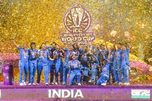 Indian women cricket team celebrates after winning World Cup Nov 2