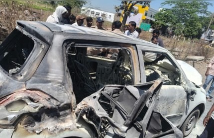 indore car fire incident