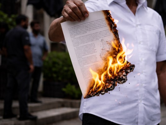 burning paper