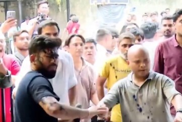 INK THROWN AT ABHIJEET DIPKE
