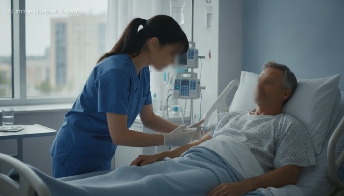 nurse and patient