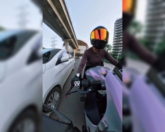 Woman biker